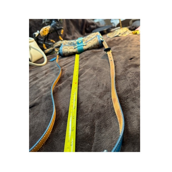 Authentic Coach Brown and Teal crossbody - Picture 12 of 14